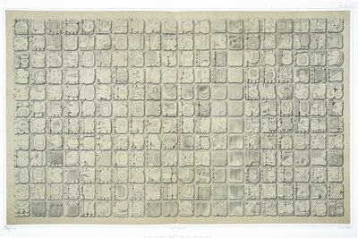 Large Plaque with Ideographic Writing from the Temple of Inscriptions, Palenque, c.692, plates 34 and 35 from 